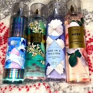 Bath and body works mists x4